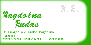 magdolna rudas business card